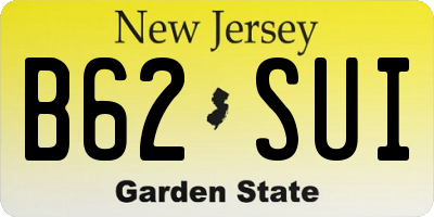 NJ license plate B62SUI