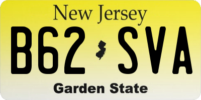 NJ license plate B62SVA