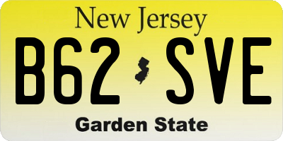 NJ license plate B62SVE