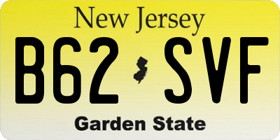 NJ license plate B62SVF
