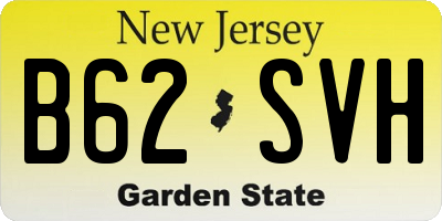 NJ license plate B62SVH
