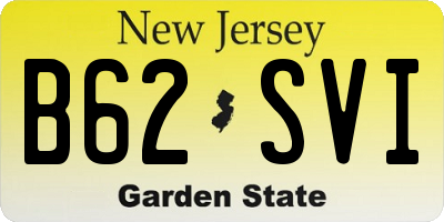 NJ license plate B62SVI