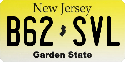 NJ license plate B62SVL