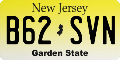 NJ license plate B62SVN