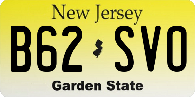 NJ license plate B62SVO