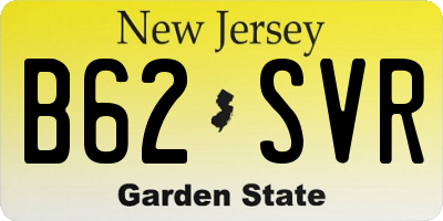 NJ license plate B62SVR
