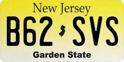 NJ license plate B62SVS