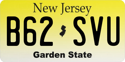 NJ license plate B62SVU