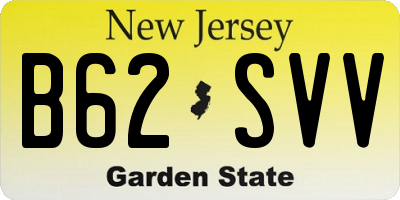 NJ license plate B62SVV