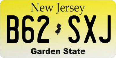 NJ license plate B62SXJ