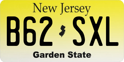 NJ license plate B62SXL