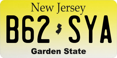 NJ license plate B62SYA