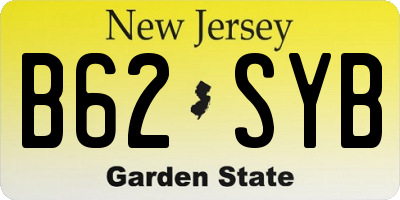 NJ license plate B62SYB