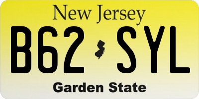 NJ license plate B62SYL