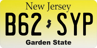 NJ license plate B62SYP