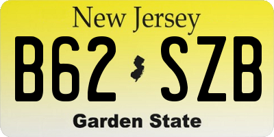 NJ license plate B62SZB