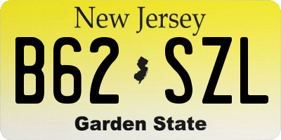 NJ license plate B62SZL