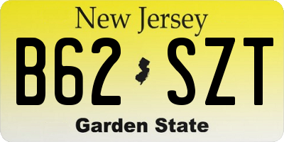 NJ license plate B62SZT