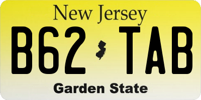 NJ license plate B62TAB
