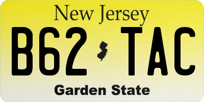 NJ license plate B62TAC