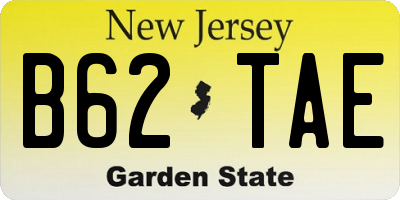 NJ license plate B62TAE