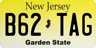 NJ license plate B62TAG
