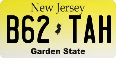 NJ license plate B62TAH