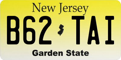 NJ license plate B62TAI