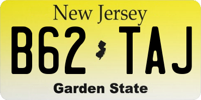 NJ license plate B62TAJ