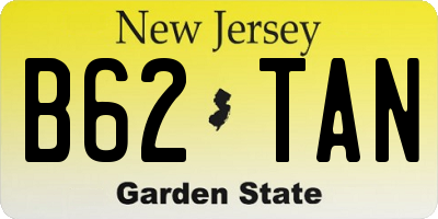 NJ license plate B62TAN