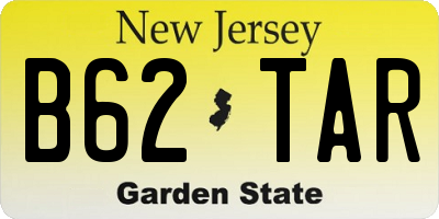 NJ license plate B62TAR