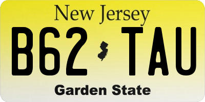 NJ license plate B62TAU