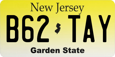 NJ license plate B62TAY