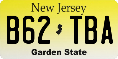 NJ license plate B62TBA