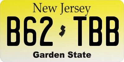 NJ license plate B62TBB