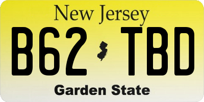NJ license plate B62TBD