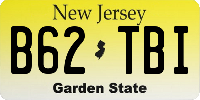 NJ license plate B62TBI