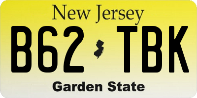 NJ license plate B62TBK