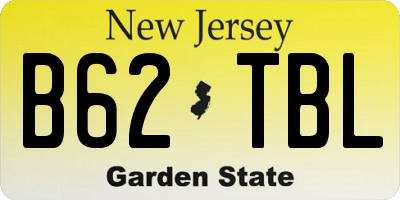 NJ license plate B62TBL