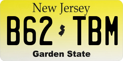 NJ license plate B62TBM