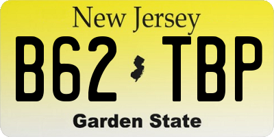 NJ license plate B62TBP