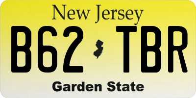 NJ license plate B62TBR