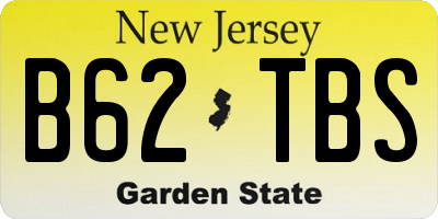 NJ license plate B62TBS