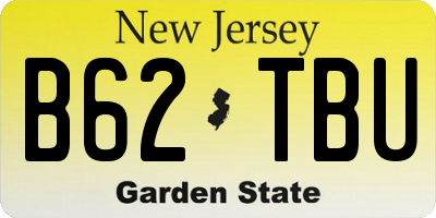 NJ license plate B62TBU