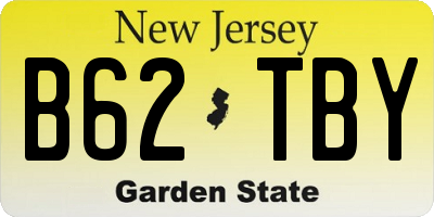 NJ license plate B62TBY