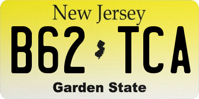 NJ license plate B62TCA