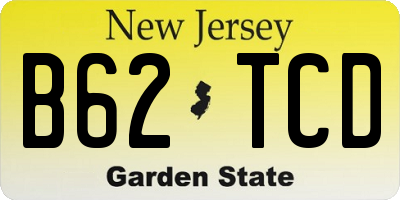NJ license plate B62TCD
