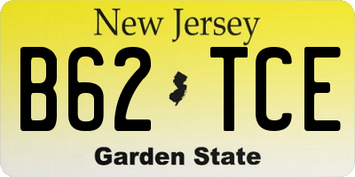 NJ license plate B62TCE