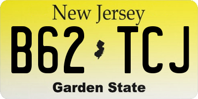 NJ license plate B62TCJ
