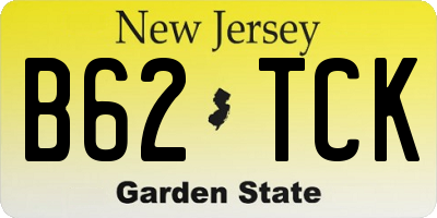 NJ license plate B62TCK